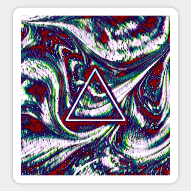 Distorted triangle Sticker by Revier